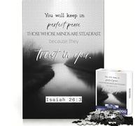 Isaiah Bible Verse Jigsaw Puzzle for Adults 1000 Pieces Brain Think Snug Cut Real Challenge Unique Gift (38x52cm)