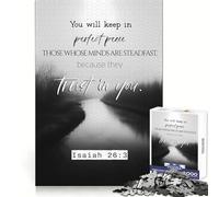 Isaiah Bible Verse Jigsaw Puzzles 1000 Pieces for Adults Logic Skill Stress Relief Family Bond (50x75cm)