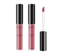 ISAKEN 2 Pieces Lip Gloss Liquid Lipstick Long Lasting Non-Stick Liquid Lipstick Plumping Lip Gloss, Long Lasting Formula That Does Not Dry, Smudge Resistant, No Transfer