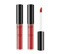 ISAKEN 2 Pieces Lip Gloss Liquid Lipstick Long Lasting Non-Stick Liquid Lipstick Plumping Lip Gloss, Long Lasting Formula That Does Not Dry, Smudge Resistant, No Transfer