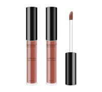 ISAKEN 2 Pieces Lip Gloss Liquid Lipstick Long Lasting Non-Stick Liquid Lipstick Plumping Lip Gloss, Long Lasting Formula That Does Not Dry, Smudge Resistant, No Transfer