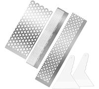 ISAKEN 3-Piece Diamond Painting Ruler Set, Stainless Steel & Plastic, 5D Diamond Painting Tools for Round & Square Drills