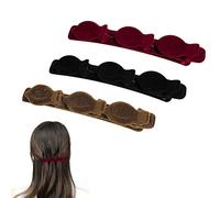 ISAKEN 4 PCS Braided Hair Clips Women's Fashion Rhinestone Hair Clips Duckbill Clip Sparkling Crystal Stone Hair Accessories for Women Girls