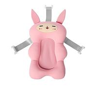 ISAKEN Baby Bath Cushion Newborn Bath Seat Pad, Foldable Bathtub Support Pad Anti-Slip Mesh Cushion Floating Soft Baby Bath Pillow for Newborn Infant (Pink)