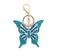 ISAKEN Butterfly Keychain Bling Rhinestone Butterfly Charm Crystal Rhinestone Keychains Bling Keyring Handbag Charm Pendant Bling Crystal Butterfly Keychains Birthday Gift for Girls Women