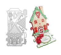 ISAKEN Christmas House Cutting Dies House Box Cutting Dies Stencil Cutting Dies 3D DIY Metal Cutting Dies for Greeting Card Invitation DIY Scrapbooking Embossing Paper