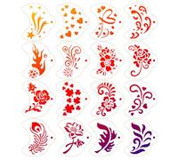 ISAKEN Face Paint Stencil, Reusable Face Paint Templates, Reusable Tattoo Painting Template Face Painting Stencil for Kids Halloween Holiday Party