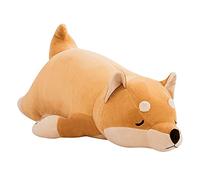 ISAKEN Good Night Shiba Inu Plush Toy, Cute Cuddly Toy, Plush Shiba Inu Doll Toy, Shiba Inu Stuffed Toy, Animals Toy, Children, Sleeping Hug Pillow, Plush Cushion Gifts, 50 cm