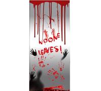 ISAKEN Halloween Decorations Window Stickers, Bloody Party Sticker, Horror Handprints Stickers, Scary Bloody Handprints Footprints Wall Stickers