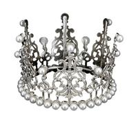 ISAKEN Mini Crown Cake Topper, Gold Silver Crown, Queen CrownTopper, Cake Topper for Baby Shower Wedding Birthday Party