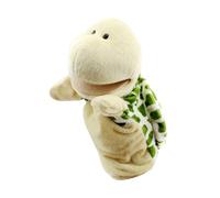 ISAKEN Plush Hand Puppet Tiger Turtle Frog Donkey Duck Rabbit Leopard Zebra Dog Simulation Animal Plush Hand Puppets for Children, Storytelling and Role Play