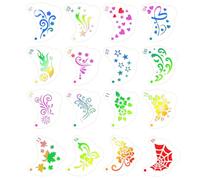 ISAKEN Temporary Tattoo Stencils, Face Painting Stencils for Girls and Boys, Face Painting Stencils Face Paint Stencils for Kids Halloween Holiday Party