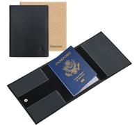 iSamzan Pilot Wallet Passport Holder - Leather Pilot Passport Wallet Accessories Black, Black, Pilot Wallet Passport Holder