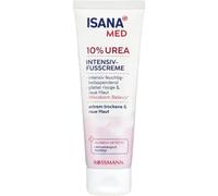 Isana Med 10% Urea Intensive Foot Cream Moisturising Smooths Cracked and Rough Skin for Extremely Dry and Rough Skin 75 ml