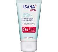Isana Med 24h Intensive Cream Urea Ultra Sensitive 50 ml 24h Intensive Cream with 7% Urea & 3% Recovery Complex of Panthenol Bisabolol and Vitamin E Soothes and Reduces Irritation and Tension Feelings