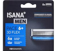 ISANA Men Pace 6+ Razor Blades Pack of 8 6 Blade System, Trimmer