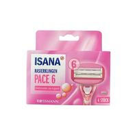 ISANA Pace 6 Lady Razor Blades 4 Pack 6 Blade System Lubricating Strip with Lavender