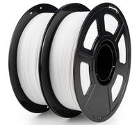 iSANMATE 2KG High Speed PLA Filament 1.75 mm, Rapid PLA Filament 3D High Efficiency Printer Filament 1 kg x 2 Spool, Dimensional Accuracy +/- 0.03 mm, 30-500 mm/s (White + White)