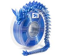 iSANMATE 3D Printer Filament, Dual Color Filament Shiny Silk PLA Filament 1.75mm, 3D Printing Filament,1 kg/Spool, Dimensional Accuracy +/- 0.03 mm, Blue Silver