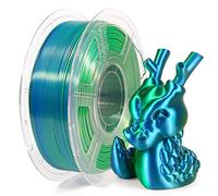 iSANMATE 3D Printer Filament, Dual Color Filament Shiny Silk PLA Filament 1.75mm, 3D Printing Filament, 1 KG/Spool, Dimensional Accuracy +/- 0.03 mm Blue Green