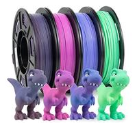 iSANMATE 3D Printer PL Filament Set, Matte Gradient Rainbow Colors Filament Bundle, Macaron Rainbow PL 1.75mm +/- 0.03 mm, 250g x 4 Spools