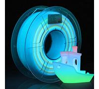 iSANMATE Glow in The Dark Rainbow 3D Printer Filament, Glow in The Dark Filament 1.75 PLA, Fluorescent Multicolour PLA Filament, Dimensional Accuracy +/- 0.02 mm, 1KG/Spool