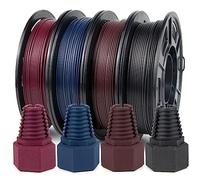 iSANMATE PETG 3D Printer Filament, Colorful Carbon Fiber Filament, PETG Filament 1.75mm Bundle(Black, Red, Coffee, Blue), High-Accuracy +/- 0.03 mm Carbon Fiber PETG, 250g x 4 Spool