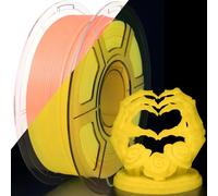 iSANMATE PETG Glow in the Dark Filament 1.75 mm, High-Strength Luminous Filament for 3D Printers, Dimensional Accuracy +/- 0.03 mm, 1 KG/Spool, Glow Orange Yellow