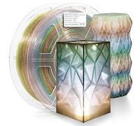 iSANMATE PLA Filament 1.75mm, Transparent Rainbow with Silver Glitter, +/- 0.03mm Accuracy, 1KG/Spool