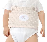 ISANPAN Baby Colic and Gas Relief - Cassia Seed Heated Tummy Wrap,Baby Heating Pad Swaddle Belt Relieves and Soothes Gas,Bloating and Upset Stomach (Beige)