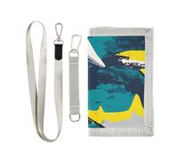 ISAOA Abstract Shark Pattern Kids Wallets for Boys Girls, Toddler Trifold Wallet with Zippered Coin Pocket and Card Holders, Novelty Wallet for Childrens Birthday Gifts