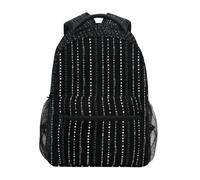 ISAOA Abstract Vertical Dot Casual Daypack Backpack for Women Men | 15L storage space, Structured design keeps shape, Adjustable shoulder straps, Soft inner lining, Easy hand wash care