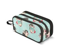 ISAOA Big Capacity Pencil Cases (Hand Drawn Penguin) Pouch Bag Large Pen Bag Stationery Bag for Girls Boys Student Adults Zipper Pencil Pouch