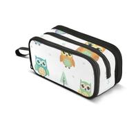 ISAOA Big Capacity Pencil CasesCute Little Owls and Trees Pencil Pouch Bag Large Pen Bag Stationery Bag for Girls Boys Adults Student
