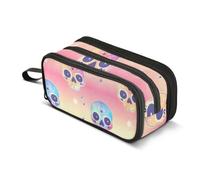 ISAOA Big Capacity Pencil CasesCute Skull Head Pencil Pouch Bag Large Pen Bag Stationery Bag for Girls Boys Adults Student