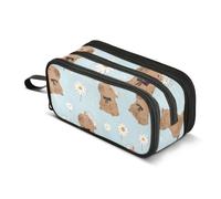 ISAOA Big Capacity Pencil CasesLittle Daisy Capybara Pattern Pencil Pouch Bag Large Pen Bag Stationery Bag for Girls Boys Adults Student
