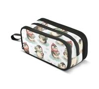 ISAOA Big Capacity Pencil CasesLittle Penguin Cloud Pattern Pencil Pouch Bag Large Pen Bag Stationery Bag for Girls Boys Adults Student