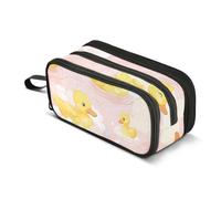 ISAOA Big Capacity Pencil CasesLittle Yellow Duck Cloud Pattern Pencil Pouch Bag Large Pen Bag Stationery Bag for Girls Boys Adults Student