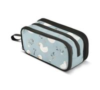 ISAOA Big Capacity Pencil CasesWhite Duck Little Flower Pencil Pouch Bag Large Pen Bag Stationery Bag for Girls Boys Adults Student