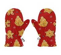 ISAOA Christmas Gingerbread CookiesChildren Gloves,Magic Gloves Full Finger Gloves Winter Gloves for Daily Wear Winter