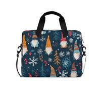 ISAOA Compact Laptop Shoulder Bag Carrying Case with Padded Strap Yellow Orange Truck Cloud Red Yellow Hat Gnome and Zippered Accessory Pocket