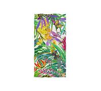 ISAOA Cotton Hand Towels Kitchen Towel Face Cloth 38 x 76 cm,Colorful Butterfly Tropical Leaves Flowers Guest Towels