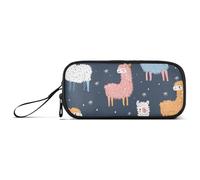 ISAOA Cute Alpacas Big Capacity Pencil Case 3 Compartments Pencil Pouch Portable Large Storage Pencil Box Pencil Bag for Teen Boys Girls Adults Students