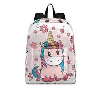 ISAOA Cute Unicorn Pink Purse Backpack,15.6 Inch Casual Daypack Laptop Bag School Travel Rucksack for Adult Teens Girls Boys