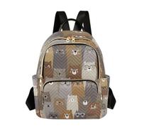 ISAOA Fashion Backpack Mini Backpack Purse Casual Daily Backpack Travel Glasses Bear for College Work