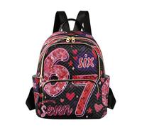 ISAOA Fashion Backpack Mini Backpack Purse Casual Daily Backpack Travel Six Seven Love for College Work