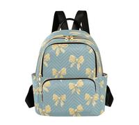 ISAOA Fashion Backpack Mini Backpack Purse Casual Daily Backpack Travel Yellow-green Butterfly Thread for College Work