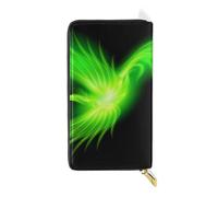 ISAOA Fire Phoenix Wallet Purse,Multi-Function Handbag Zipper Clutch Purse,Large Capacity Card Holder Bag,19 CM