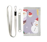 ISAOA Ice Cream Snowman Pattern Kids Wallets for Boys Girls, Toddler Trifold Wallet with Zippered Coin Pocket and Card Holders, Novelty Wallet for Childrens Birthday Gifts