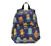 ISAOA Kid's Backpack Cute Toddler Mini Bag Blue Green Cartoon Robot for Baby Girl Boy